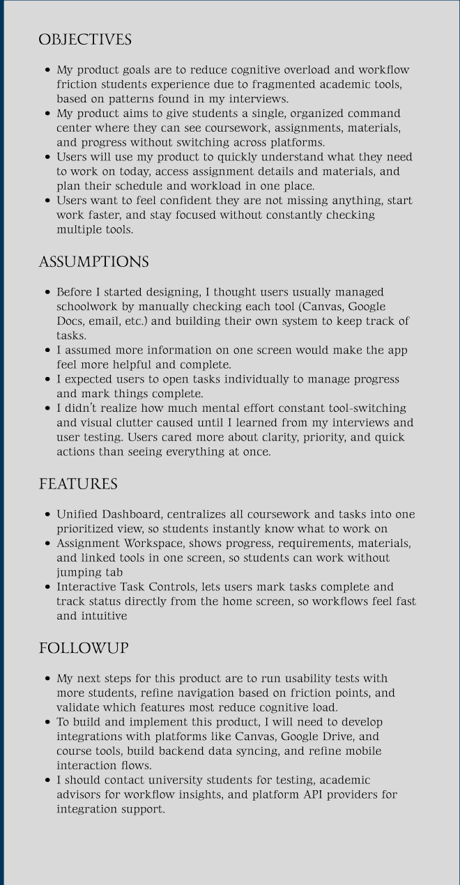 Axis PRD — product requirements and problem framing